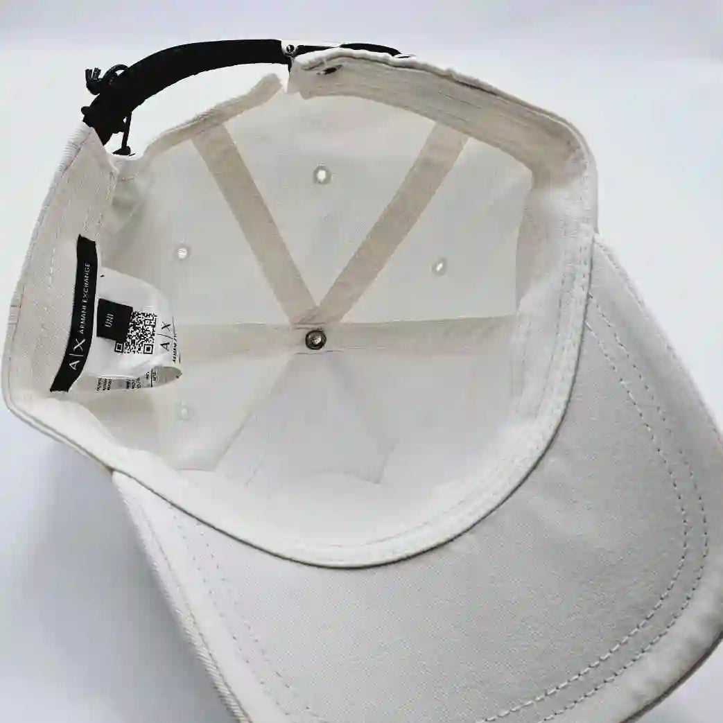 AX Armani Exchange White Cotton Unisex Cap