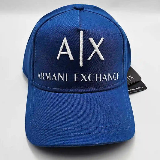 AX Armani Exchange Blue Cotton Unisex Cap