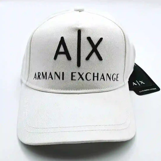 AX Armani Exchange White Cotton Unisex Cap