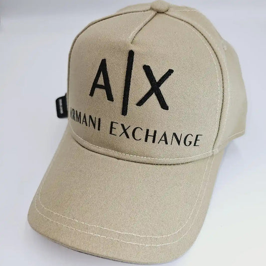 AX Armani Exchange Beige Cotton Unisex Cap